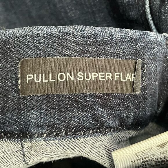 Judy Blue Pull On Super Flare Jean Dark Wash Bellbottom Jeans Womens Size 26 | 2 - Picture 9 of 12